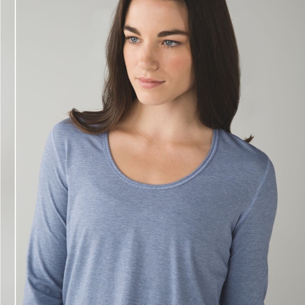 Lululemon ‚5 Year Yogini longsleeve tee top wee stripe Size 6